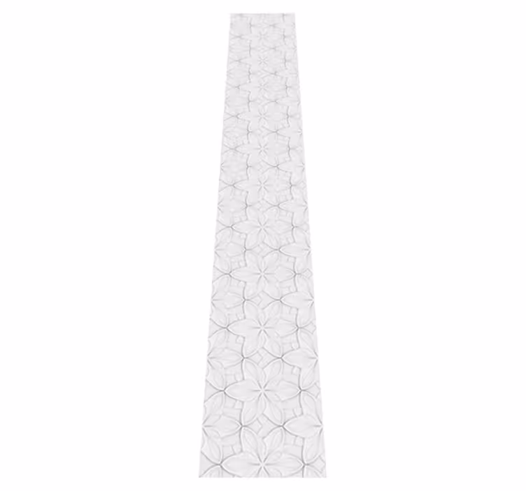 Vinyl teppich küche mit minimalistischen blumenhexagonen - TenStickers