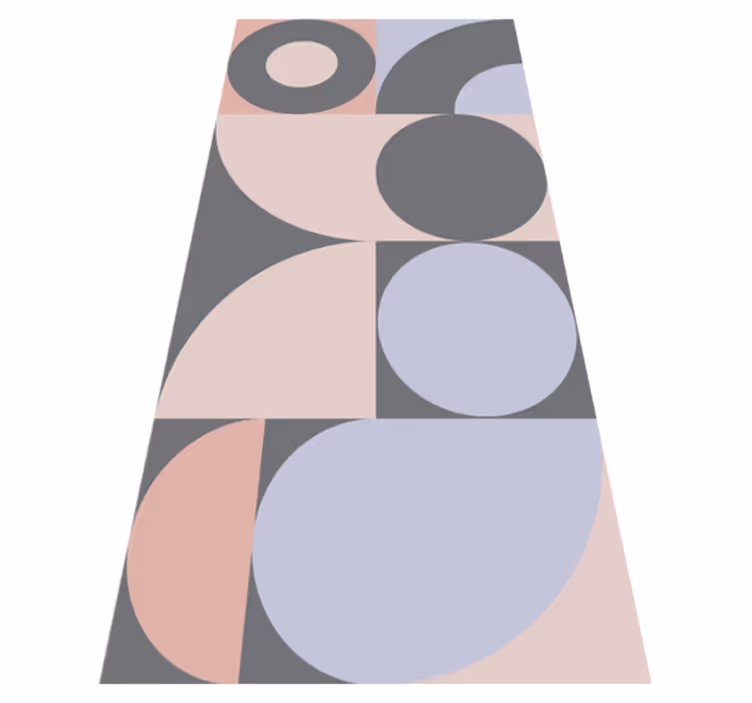 Vinyl teppich küche mit geometrischem kreismuster - TenStickers