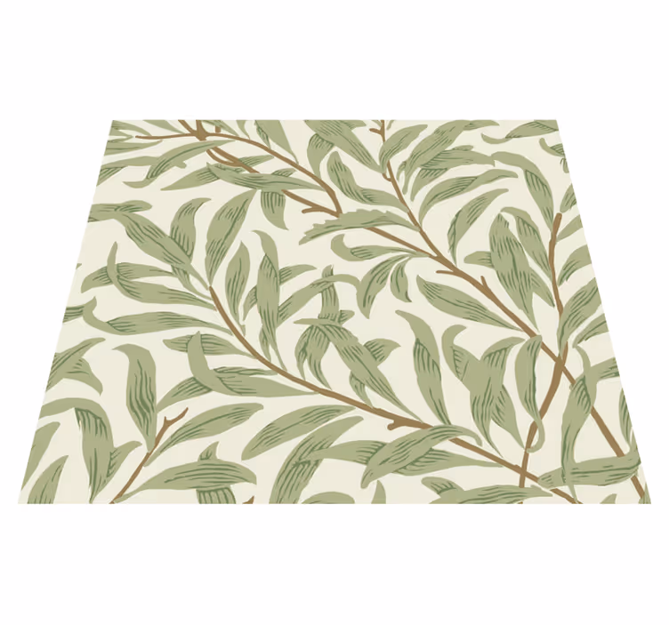 Vinyl teppich küche mit botanischen pflanzen - TenStickers