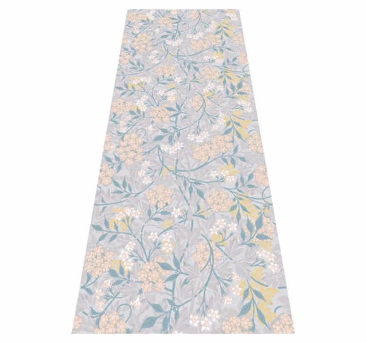 Vinyl teppich schlafzimmer elegantes blumenmuster der 80er - TenStickers