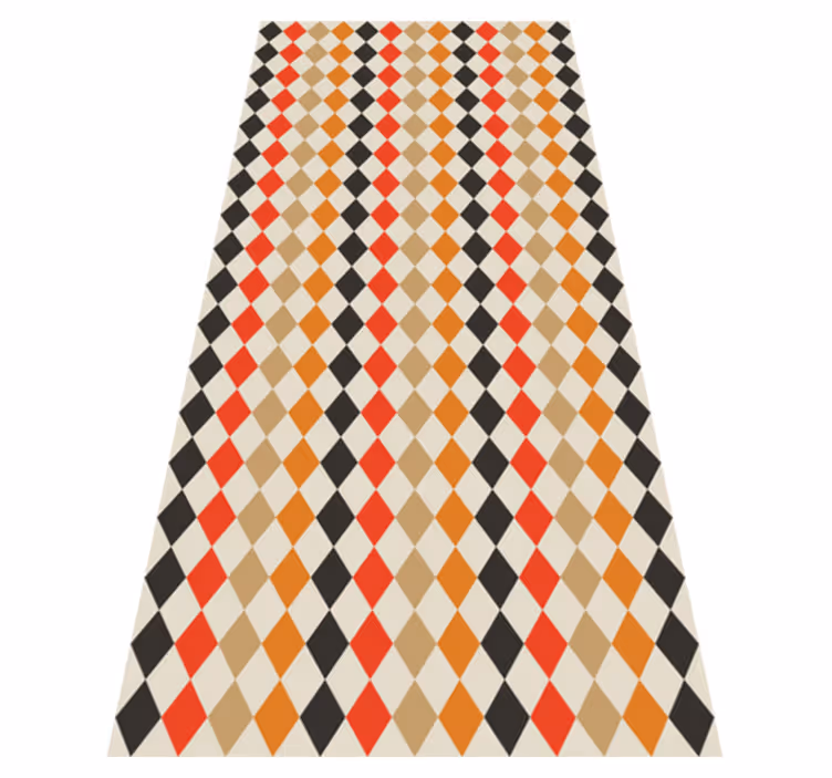 Vinyl teppich schlafzimmer retro 80er diamanten - TenStickers
