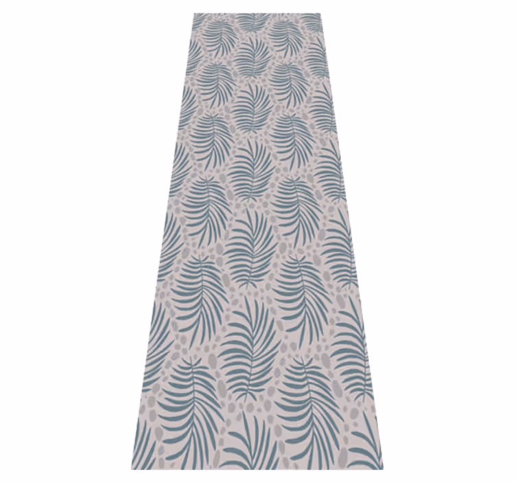 Vinyl teppich schlafzimmer tropical blau hamptons-muster - TenStickers
