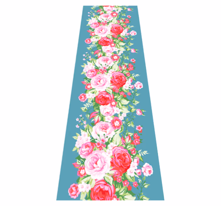 Vinyl teppich schlafzimmer türkis shabby chic muster - TenStickers