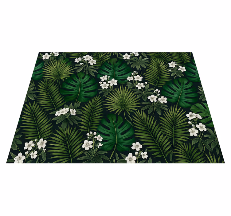 Vinyl teppich schlafzimmer grüne exotische natur - TenStickers