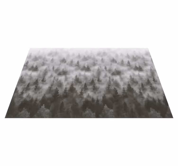 Vinyl teppich schlafzimmer 3d nebeliger mystischer berg - TenStickers