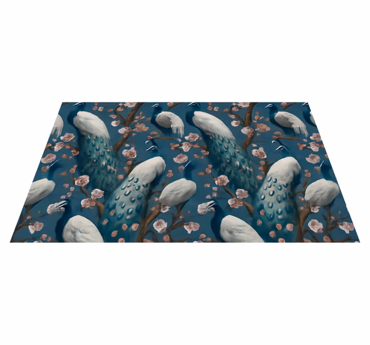 Vinyl teppich schlafzimmer elegante schöne pfauen - TenStickers