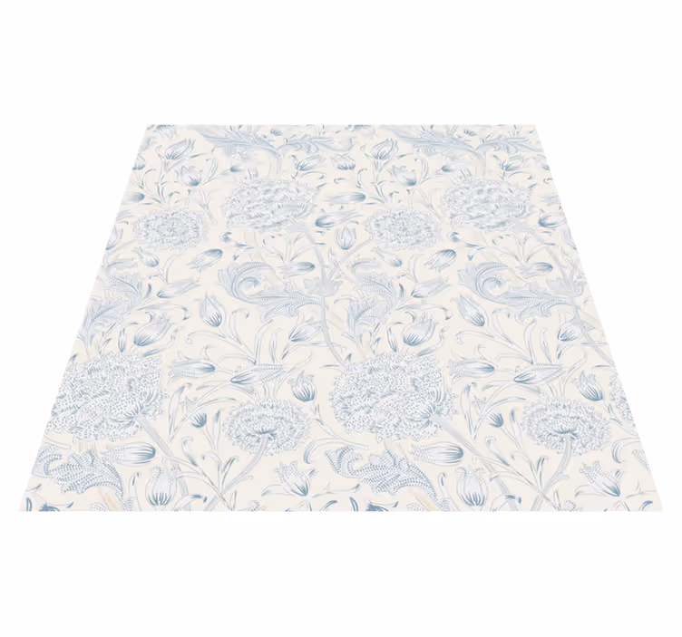Vinyl teppich schlafzimmer mit floralem muster - TenStickers