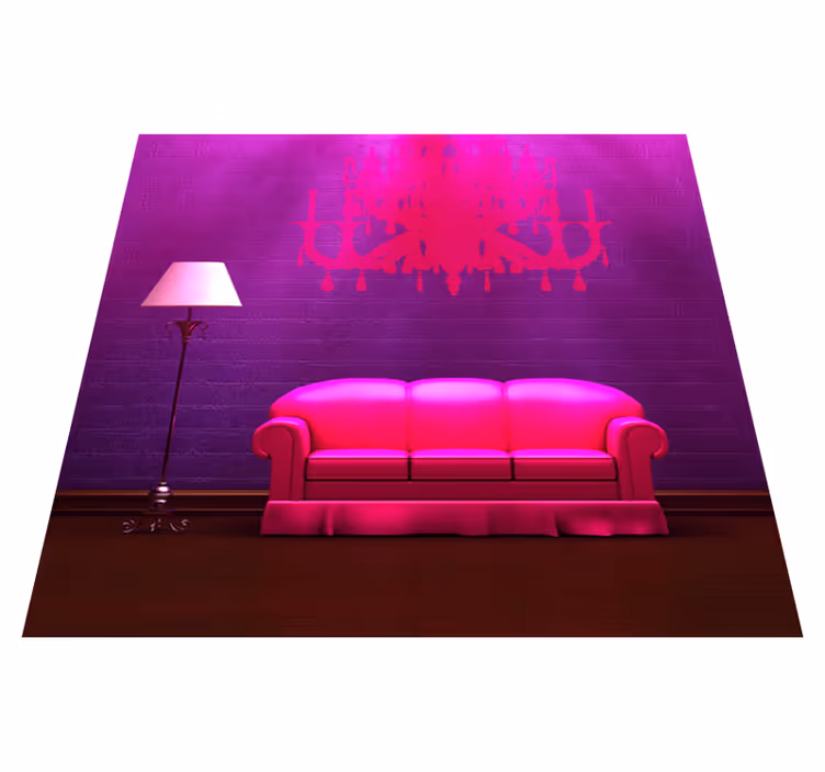 Vinyl teppich schlafzimmer dekorativ für sofa und lampe - TenStickers