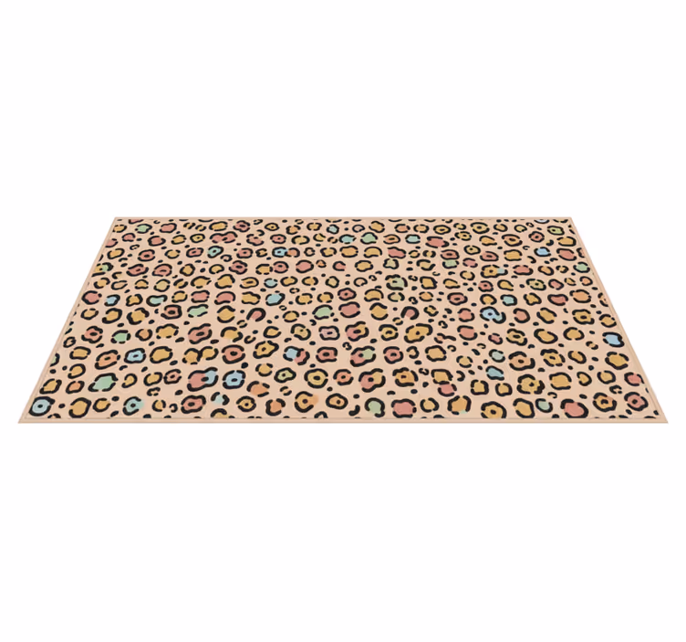 Vinyl teppich schlafzimmer leopardenpastellprint - TenStickers