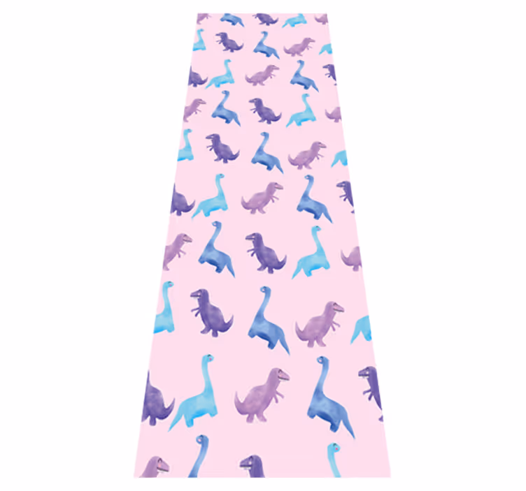 Vinyl teppich schlafzimmer mit pinken dinosauriern - TenStickers