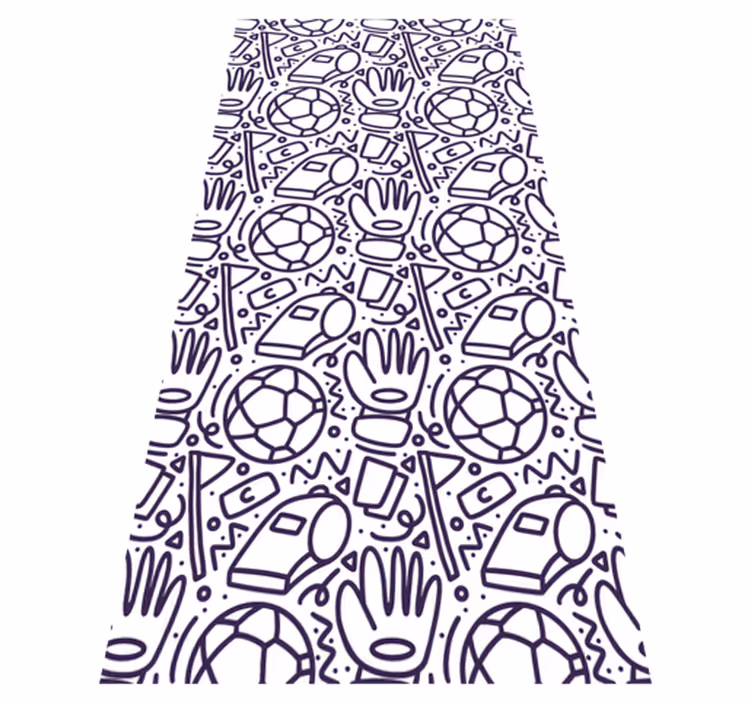 Vinyl teppich schlafzimmer sport doodle design - TenStickers