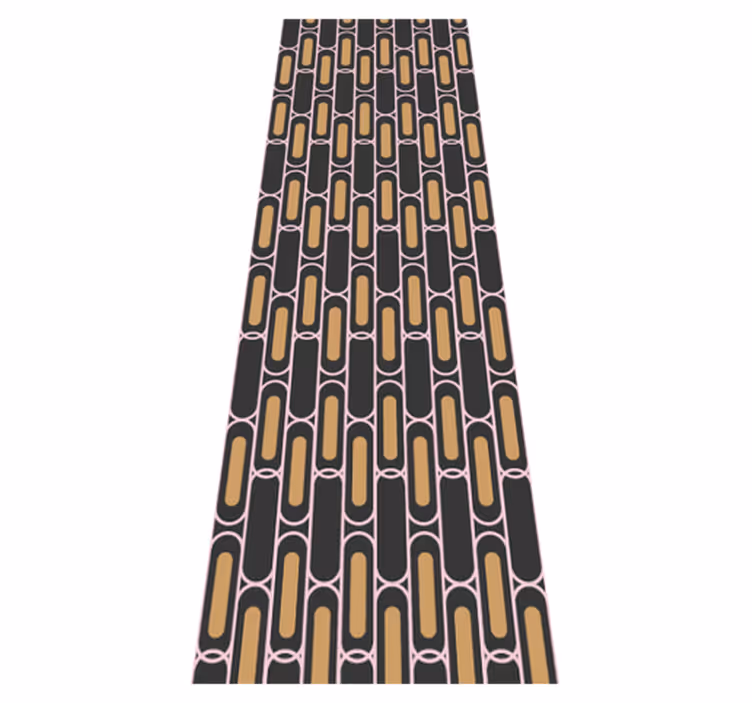 Vinyl teppich schlafzimmer braun und rosa geometrisch - TenStickers
