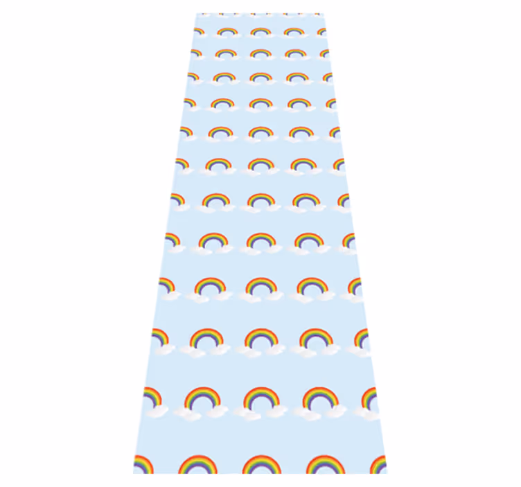 Vinyl teppich schlafzimmer bunte regenbogen und wolken - TenStickers