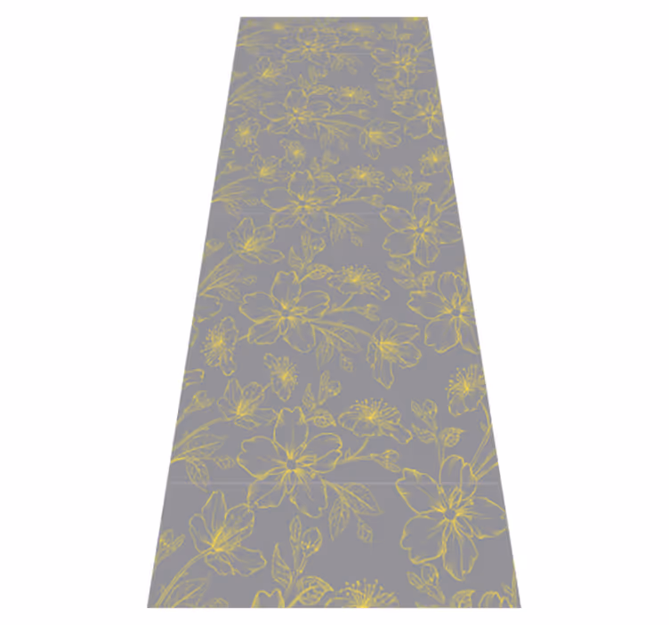 Vinyl teppich schlafzimmer pantone blumenmuster - TenStickers