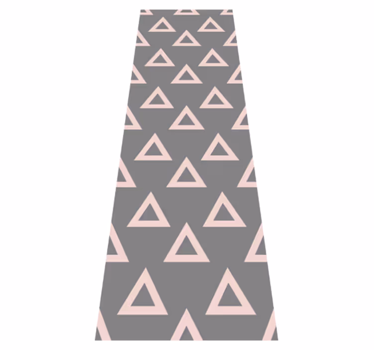 Vinyl teppich schlafzimmer in pink und grauen dreiecken - TenStickers