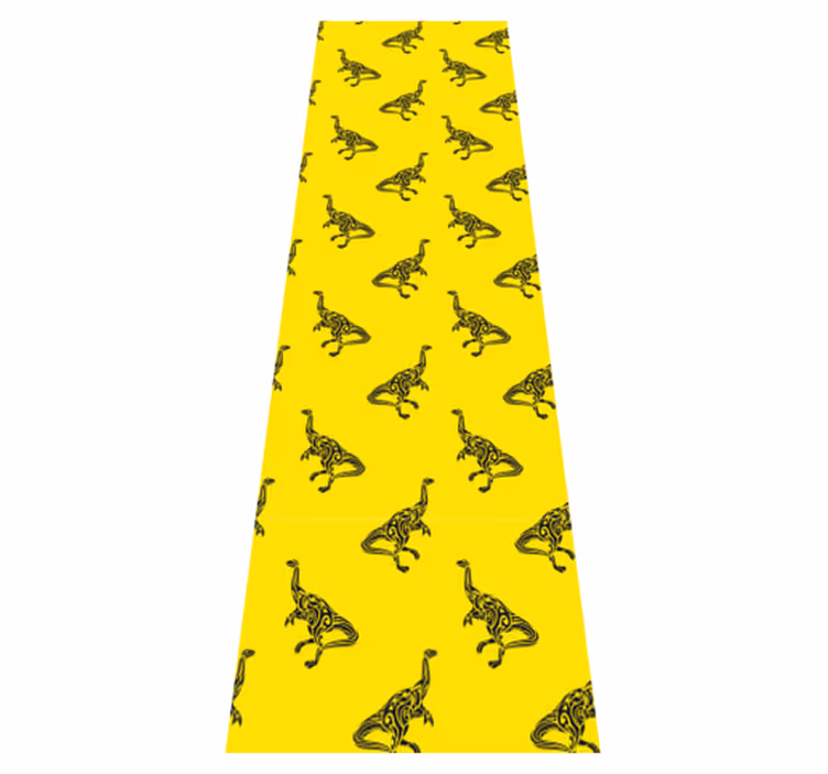 Vinyl teppich schlafzimmer mit brachiosaurus motiven gelb - TenStickers