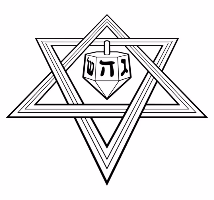 Vinyl teppich schlafzimmer hanukkah stern - TenStickers