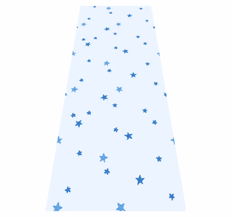 Vinyl teppich nordisch muster mit blauen sternen in pastell - TenStickers