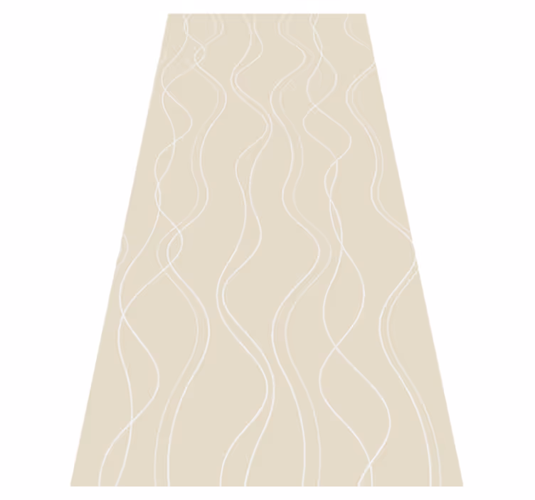 Vinyl teppich nordisch in weiß beige kunstmuster - TenStickers