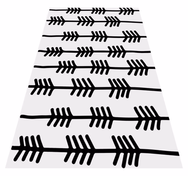 Vinyl teppich nordisch schwarze abstrakte pfeile - TenStickers