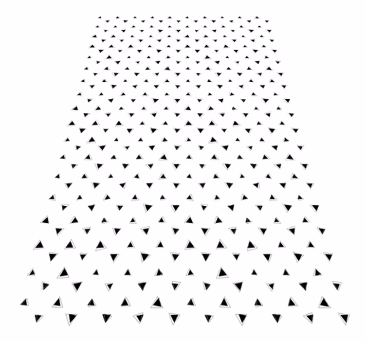 Vinyl teppich nordisch in schwarz und grau 3d-dreiecke - TenStickers