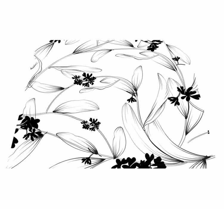 Vinyl teppich natur tapete lilien avantgarde - TenStickers