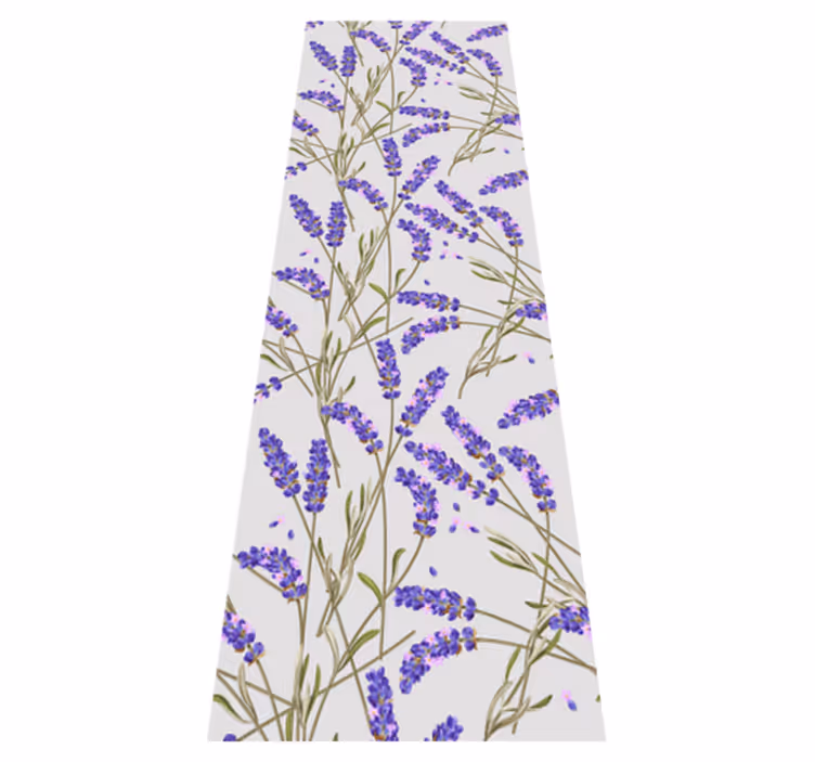 Vinyl teppich natur im provenzalischen lavendel-muster - TenStickers