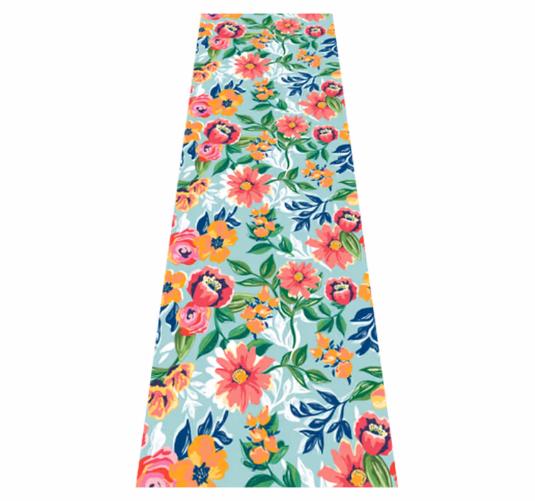 Vinyl teppich natur mit buntem wilden muster - TenStickers