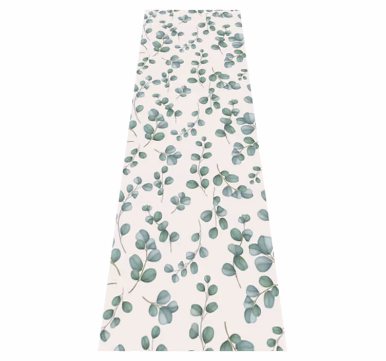 Vinyl teppich natur aquarellblätter auf beige - TenStickers