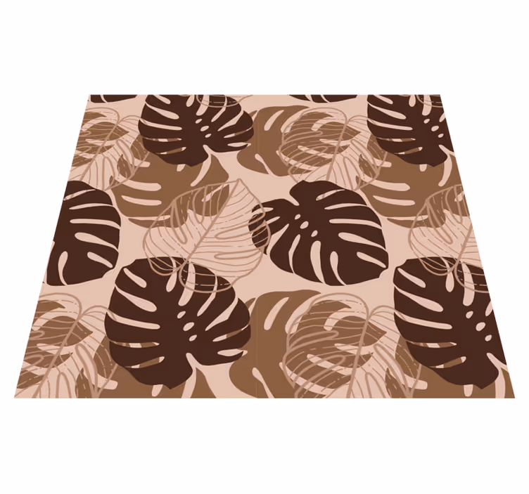 Vinyl teppich natur monstera deliciosa in braunton - TenStickers