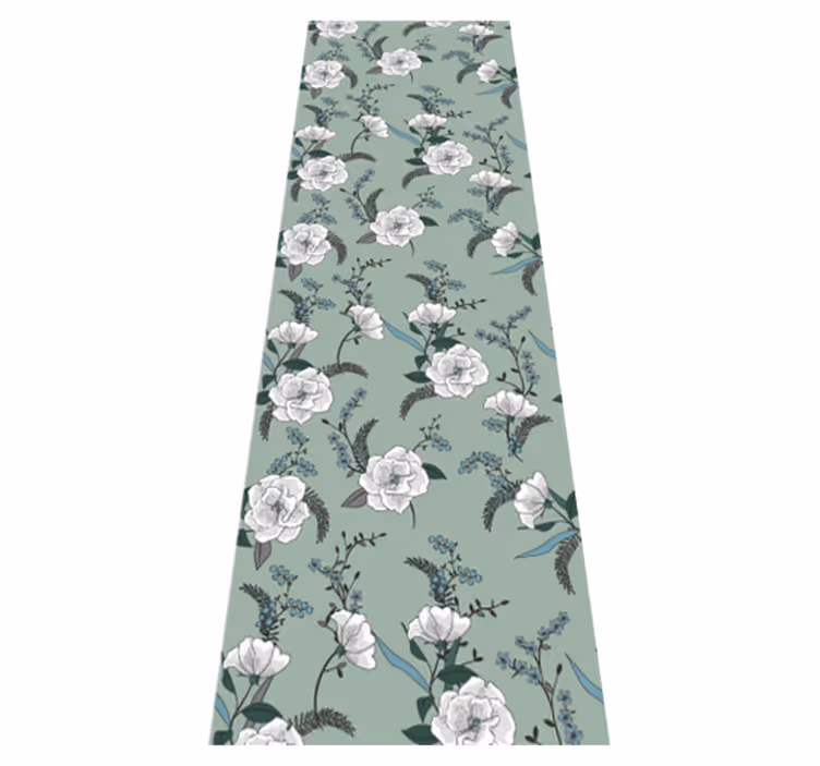 Vinyl teppich natur schöner weißer magnolienbaum - TenStickers