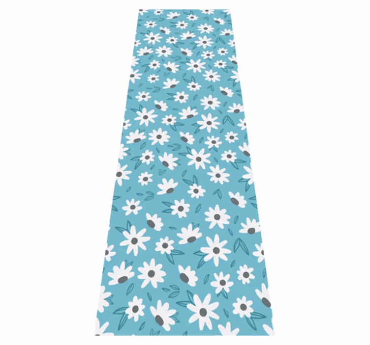 Vinyl teppich natur mit "granny chic" blumen - TenStickers