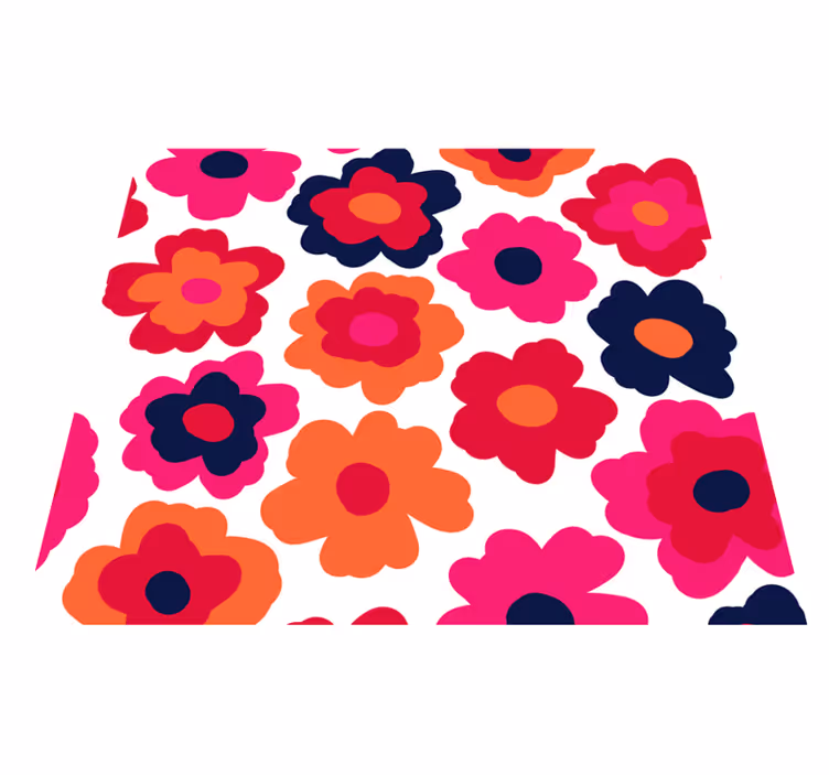Vinyl teppich natur mohnblume rot - TenStickers