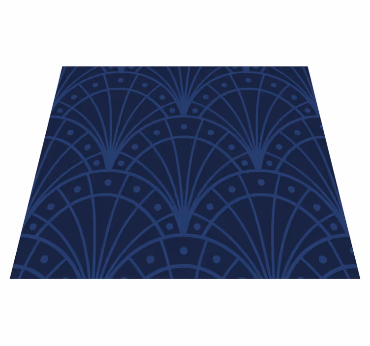 Vinyl teppich vintage in marineblau art déco - TenStickers