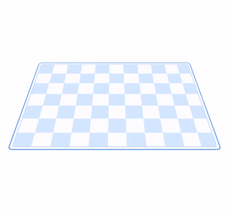 Vinyl teppich blau damier sommer - TenStickers