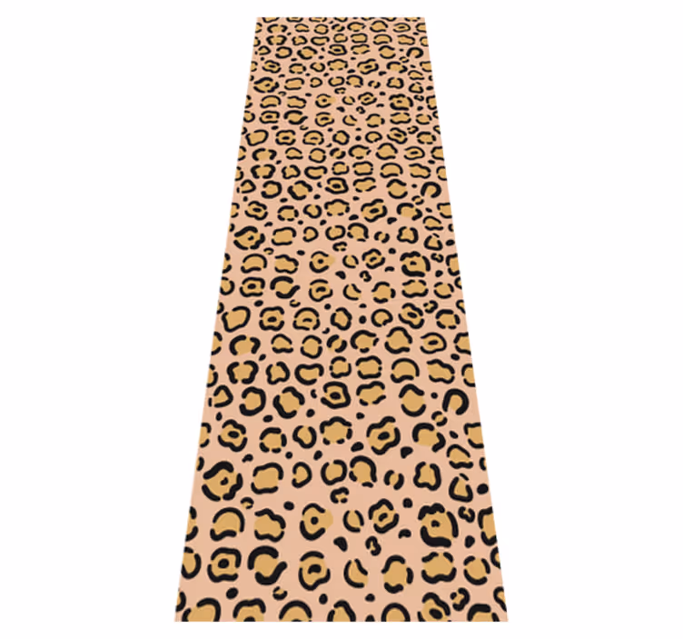 Vinyl teppich tiere leopard im pastellfarben-druck - TenStickers