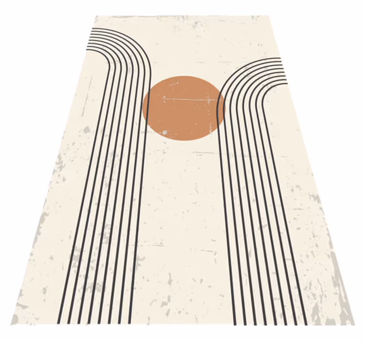 Vinyl teppich modern abstrakter halber bogen - TenStickers