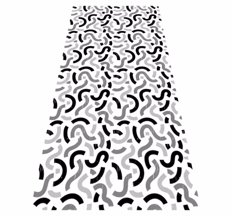 Vinyl teppich textur mit schwarz-weißen formen - TenStickers