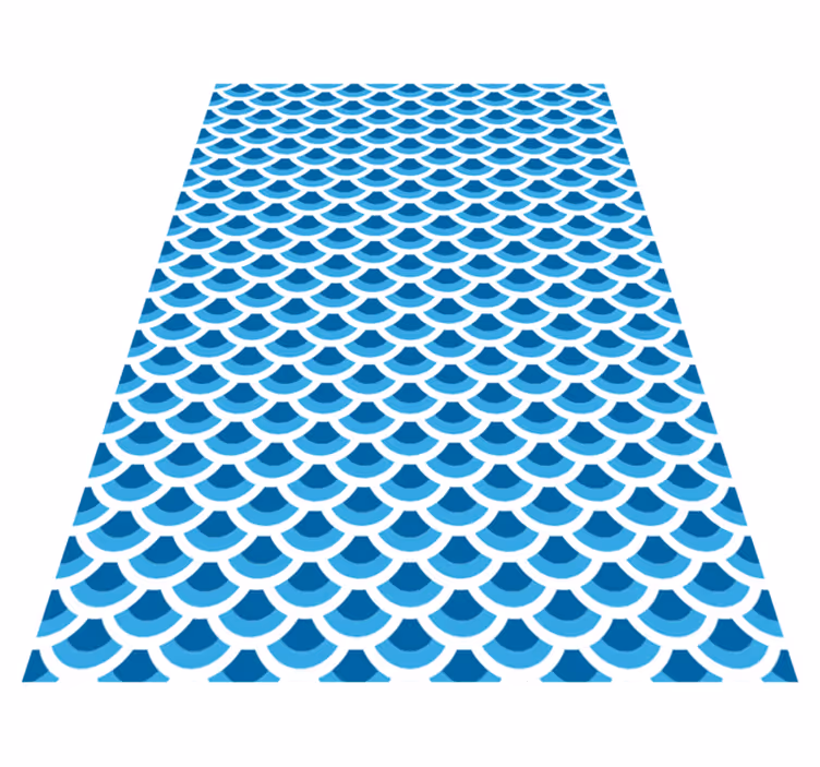 Vinyl teppich textur mit blauen schuppenmustern - TenStickers
