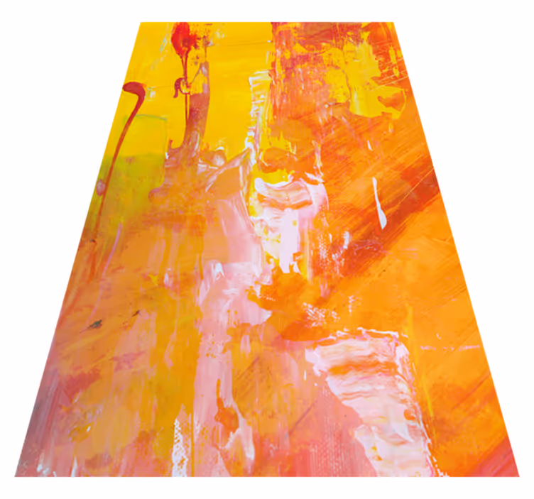 Vinyl teppich textur orangefarbiges abstraktes design - TenStickers