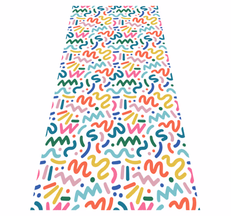 Vinyl teppich textur mit abstrakten farbigen formen - TenStickers
