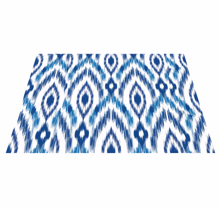 Vinyl teppich textur blaues ikat muster - TenStickers