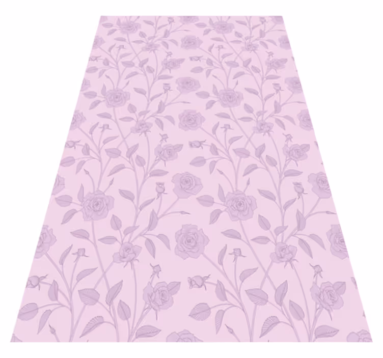 Vinyl teppich vintage lila Ölgemälde rosen - TenStickers