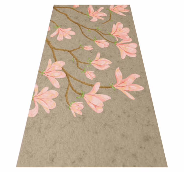 Vinyl teppich vintage im vintage stil magnolia - TenStickers