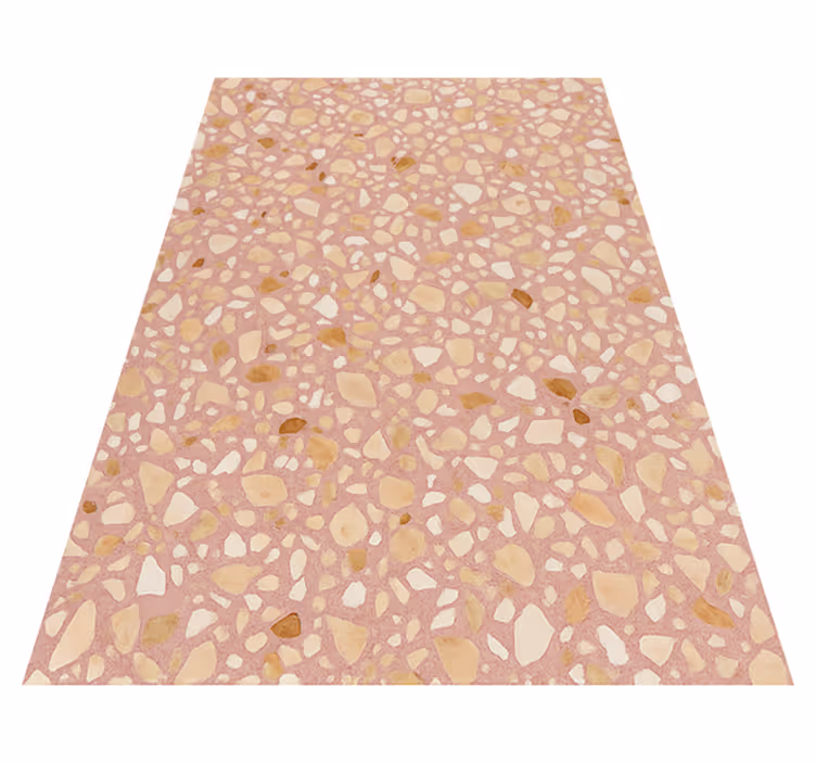 Vinyl teppich textur rose erde terrazzo - TenStickers