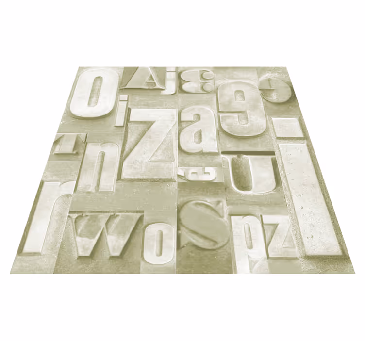 Vinyl teppich text im 3d industriestil - TenStickers
