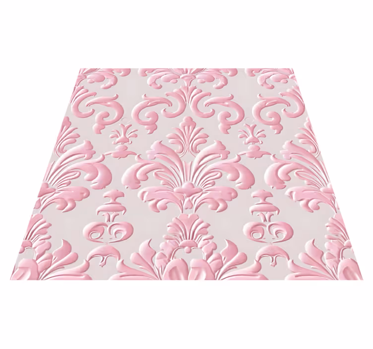 Vinyl teppich vintage mit pinkem muster - TenStickers