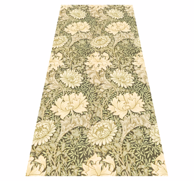 Vinyl teppich vintage im modernen chrysanthemenstil - TenStickers