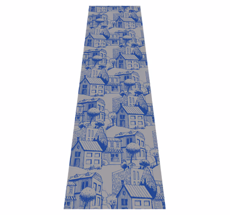 Vinyl teppich vintage mit vintage fassaden - TenStickers