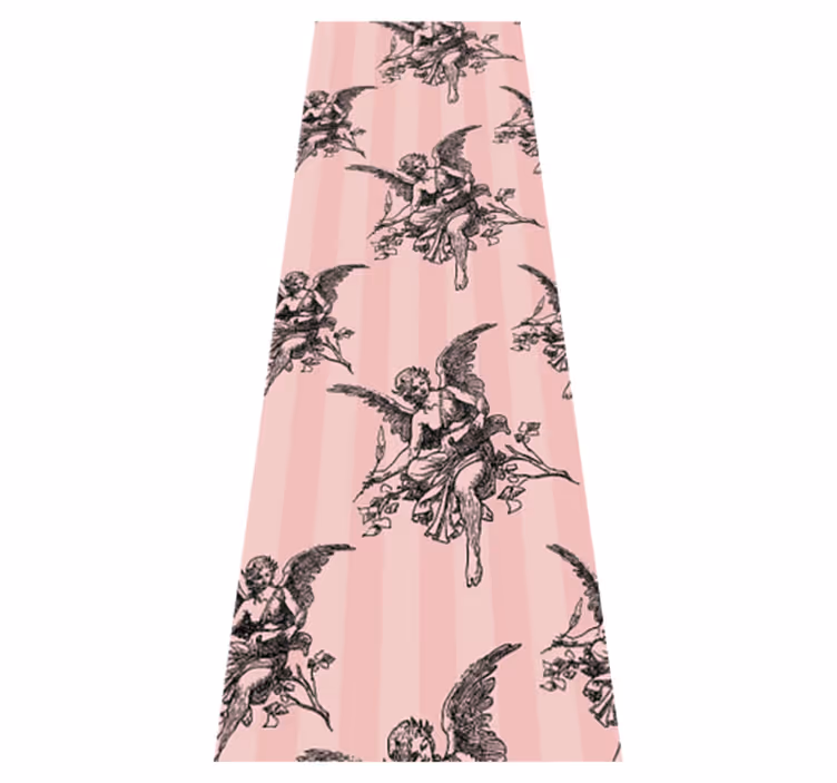 Vinyl teppich vintage mit toile jouy musterdesign - TenStickers